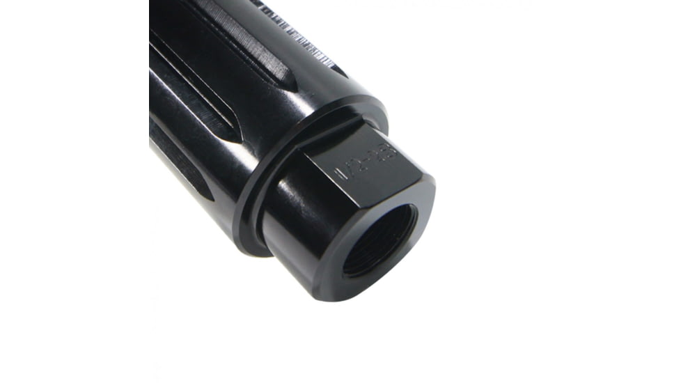 Tiger Rock AR-15 Flash Can Muzzle Brake, Aluminum, Black, Small, MB15-DVRT-V2-BLK