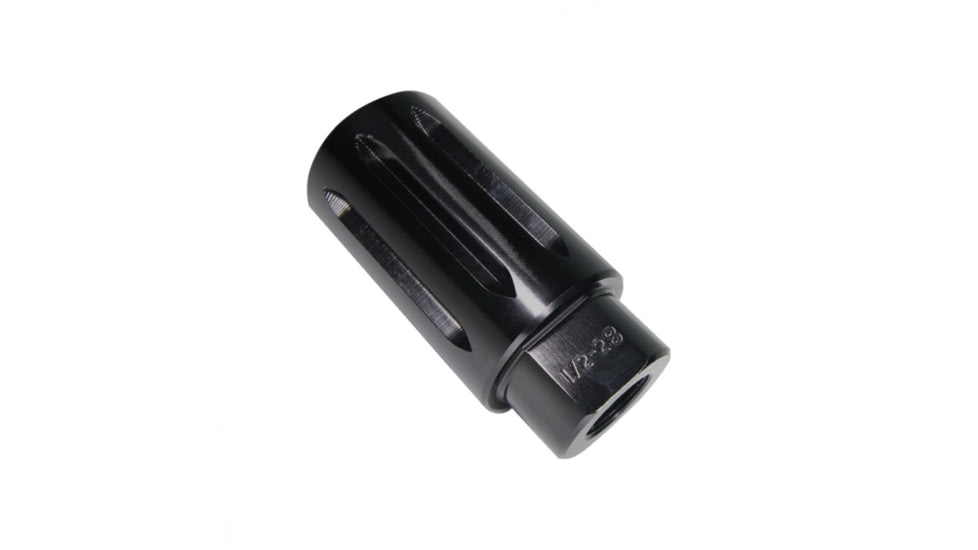 Tiger Rock AR-15 Flash Can Muzzle Brake, Aluminum, Black, Small, MB15-DVRT-V2-BLK