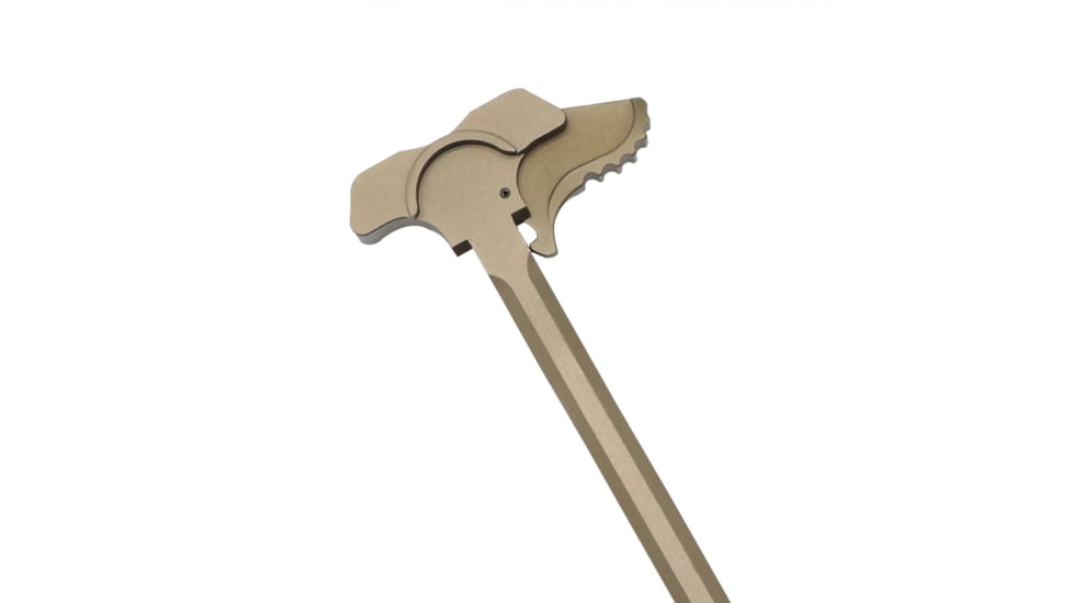 Tiger Rock AR-15 Tactical BAT Style Charging Handle w/ Oversized Latch Non-Slip, Tan, Small, CHBS223-T