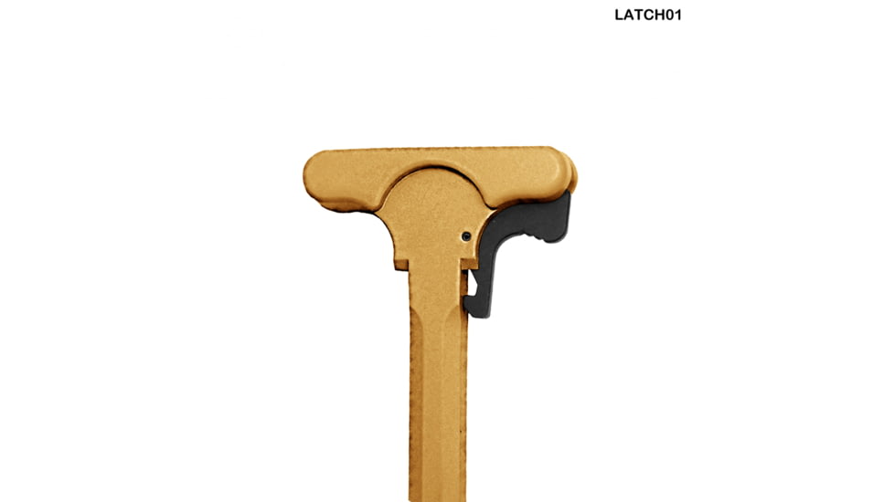 Tiger Rock AR-15 Tactical Charging Handle, Cerakote, Gold, Small, CH223-GLD-LATCH-01