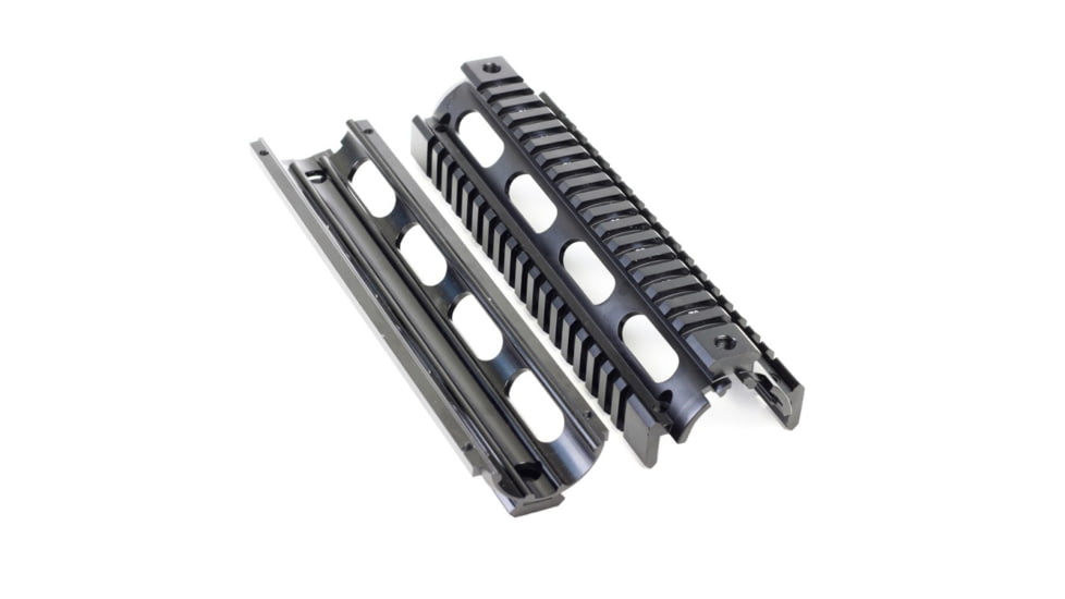 Tiger Rock AR-15 Tactical Quad Rail Handguard, Oval Ports, Silver, MAR005N