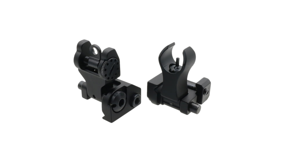 Tiger Rock AR Flip Up Mini Front and Rear Sight, Black, Small, RS052