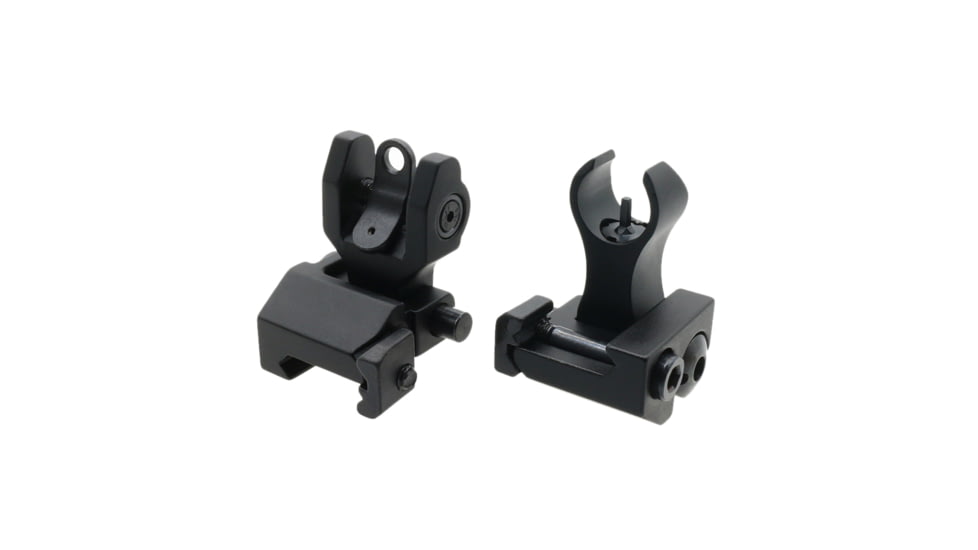 Tiger Rock AR Flip Up Mini Front and Rear Sight, Black, Small, RS052