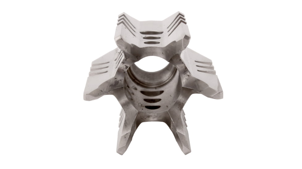 Tiger Rock Booster Flash Hider, AR-10/LR-308, 5/8x24 Thread Pictch, Silver, Small, MBK43S#