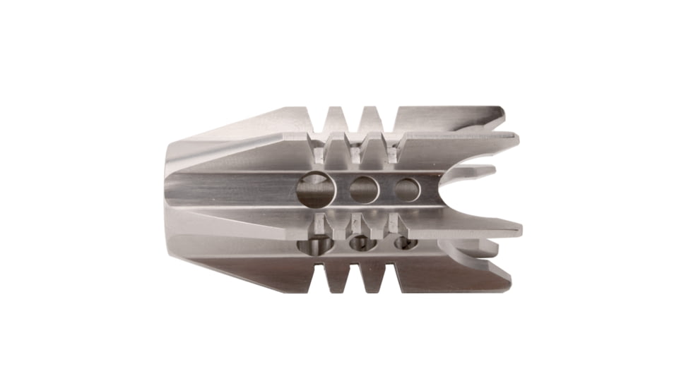 Tiger Rock Booster Flash Hider, AR-10/LR-308, 5/8x24 Thread Pictch, Silver, Small, MBK43S#