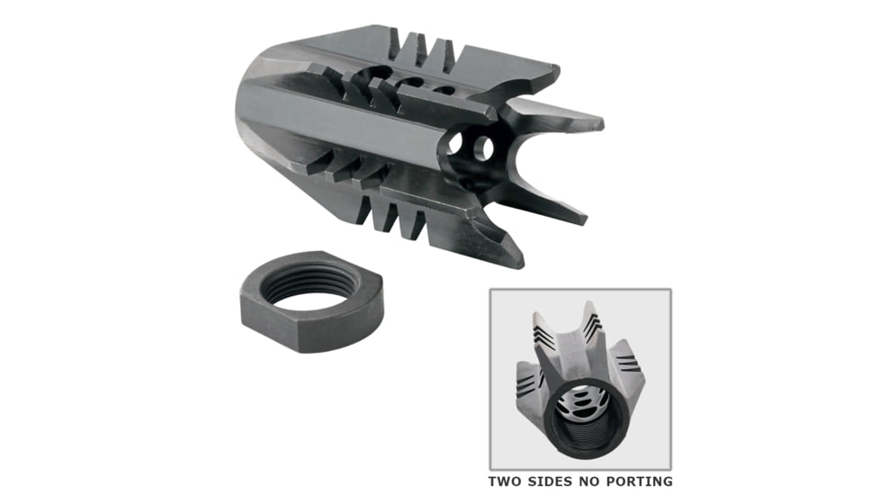 Tiger Rock Booster Flash Hider, AR-10/LR-308, 5/8x24 Thread Pitch, Black, Small, MBK43#