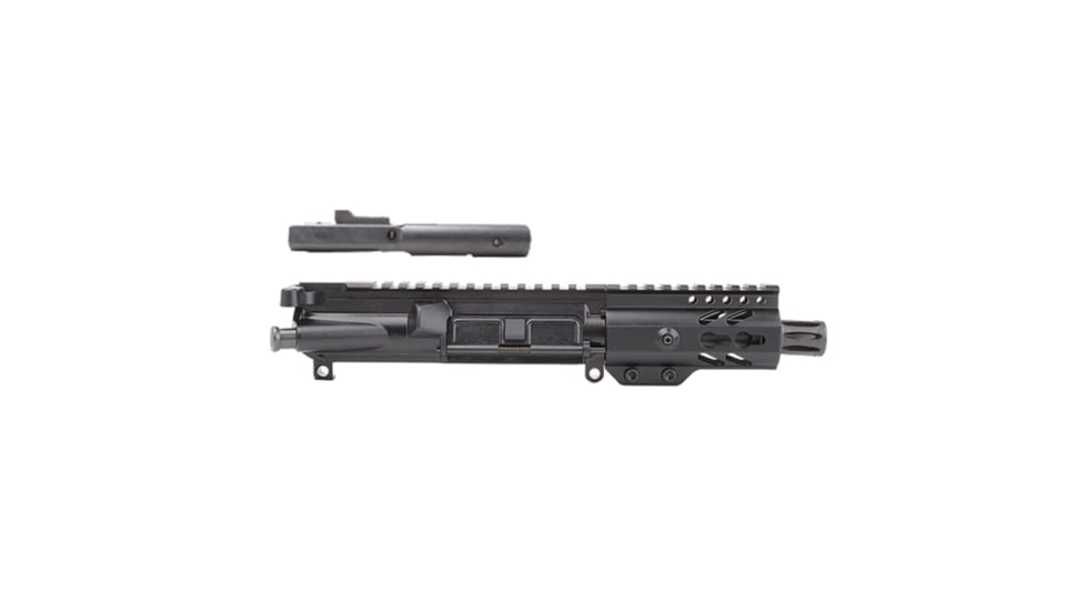 Tiger Rock Complete Upper Receiver, AR 9mm, 4.5in Pistol Length, 1-10 Twist, Super Slim Keymod Handguard, Black Nitride Finish, Black, Large, UB9-P4.5-FSM04