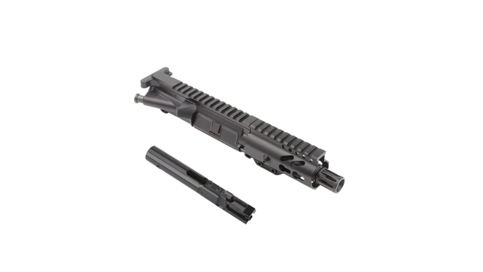 Tiger Rock Complete Upper Receiver, AR 9mm, 4.5in Pistol Length, 1-10 Twist, Super Slim Keymod Handguard, Black Nitride Finish, Black, Large, UB9-P4.5-FSM04