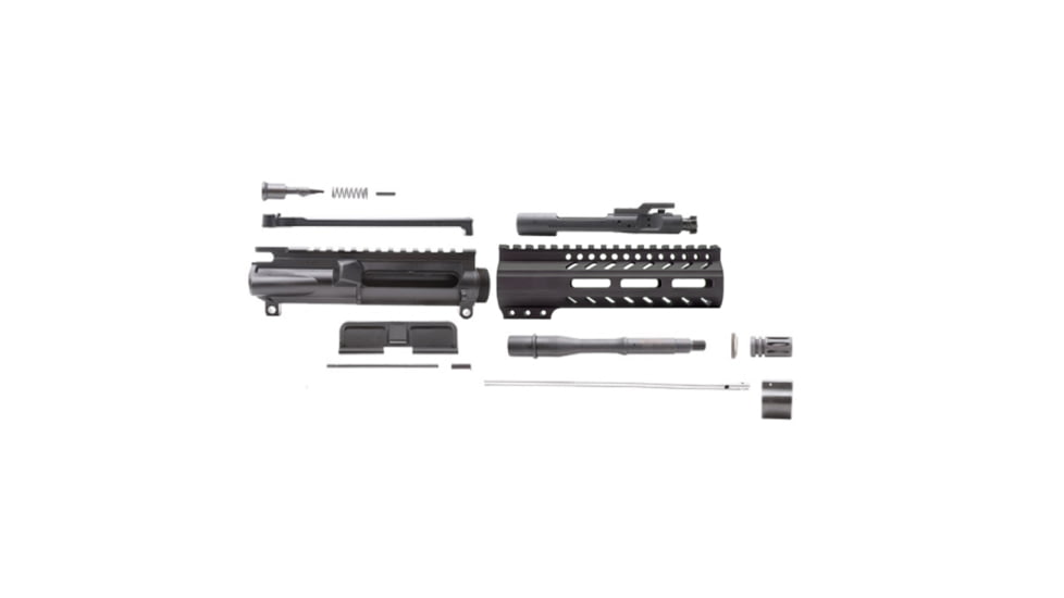 Tiger Rock Complete Upper Receiver, AR15, 7.62x39, 7.5in, Pistol Length, 1-9.5 Twist, w/ 7in Super Slim Hanguard, Black, Large, UB762-P7.5-FSSM07