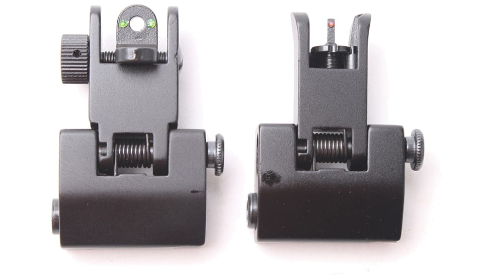 Tiger Rock Fiber Optics Flip Up Front &amp; Rear Sights with Red and Green Dots, RS008RC#