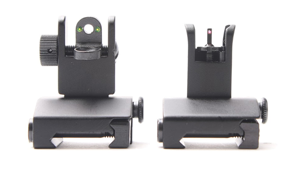 Tiger Rock Fiber Optics Flip Up Front &amp; Rear Sights with Red and Green Dots, RS008RC#