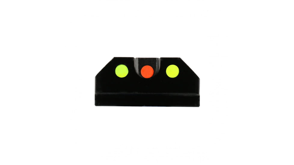 Tiger Rock Glock Fiber Optic Front and Rear Handgun For Glock Pistols Sights, Black, Small, GST01