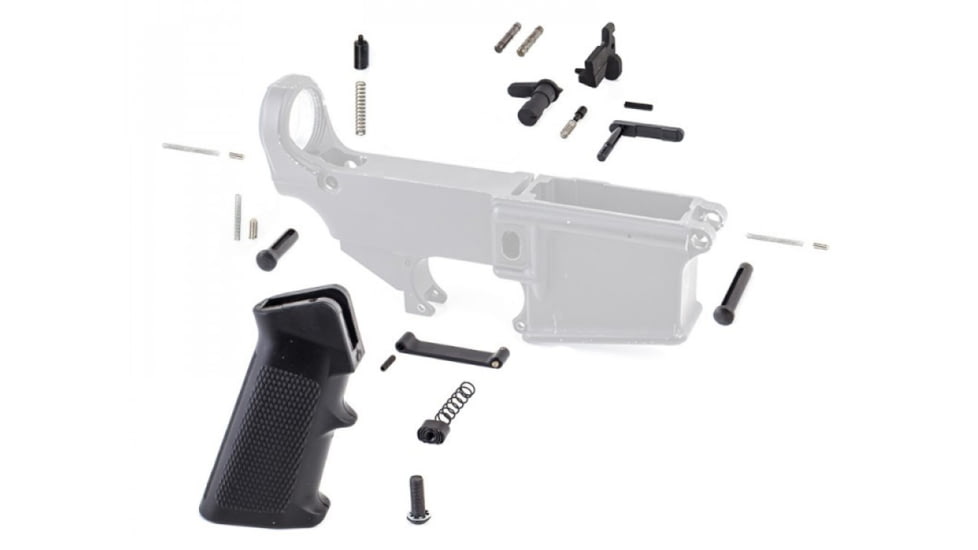 Tiger Rock AR-15 Lower Parts Kit w/ NO Trigger, Hammer and Springs, Black, LPK-15