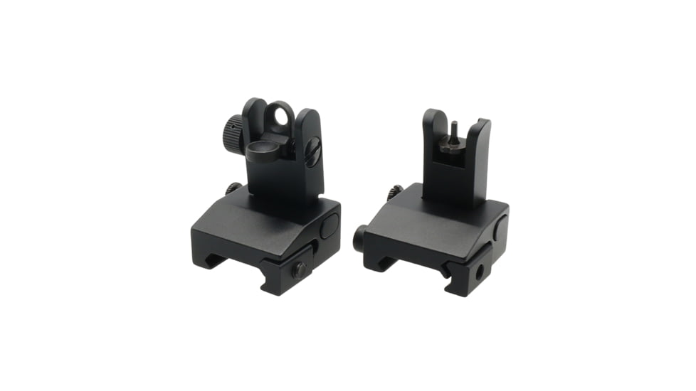 Tiger Rock Mini Top Mounted Deployable Front and Rear Sight, Black, RS008