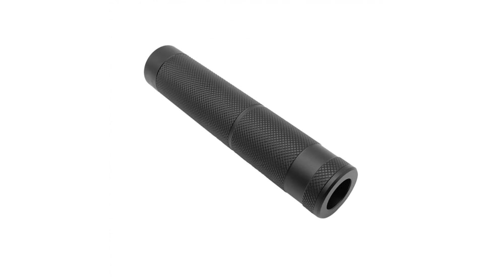 EDEMO Tiger Rock Muzzle Brake, AR 9mm 1/2x36 Thread 2-in-1, Hybrid Fake Suppressor Can, Black, Small, F59, EDEMO1