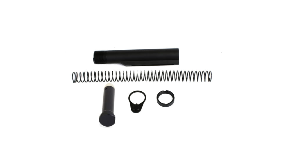 Tiger Rock Six Position Mil-Spec Buffer Tube Kit, AR-15 M4, Black, Small, ST007M