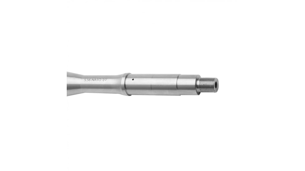 Tiger Rock Threaded Barrel, AR-15, 5.56 NATO, 7.5in, Pistol Gas System, 1-7 Twist, 1/2x28 Thread Pitch, Stainless Steel, Silver, Small, BRPIS-S