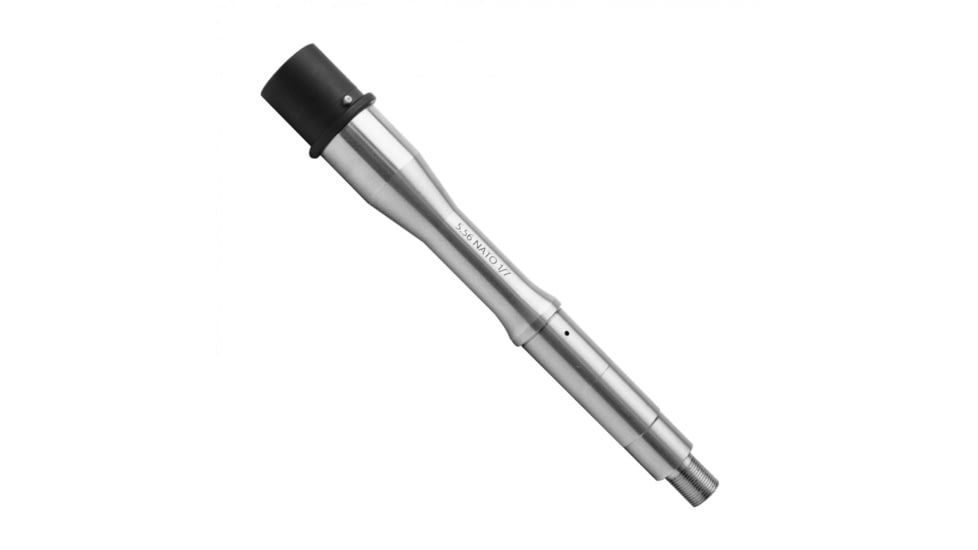 Tiger Rock Threaded Barrel, AR-15, 5.56 NATO, 7.5in, Pistol Gas System, 1-7 Twist, 1/2x28 Thread Pitch, Stainless Steel, Silver, Small, BRPIS-S