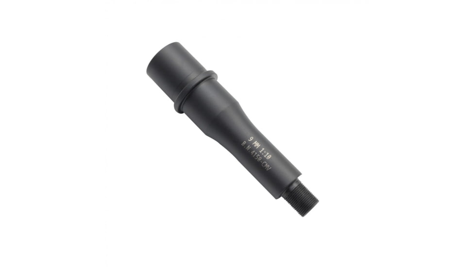 Tiger Rock Threaded Barrel, AR-15, 9mm, 4.5in, 1-10 Twist, 1/2x36 Thread Pitch, Black Nitride Finish, Black, Small, BR9-4