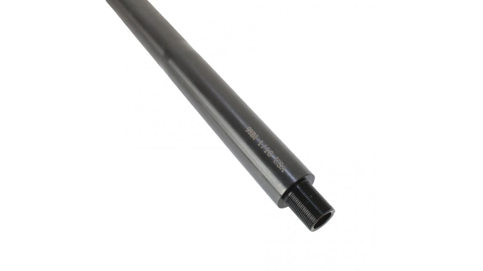 Tiger Rock Threaded Barrel, AR, 9mm 16in, 1-10 Twist, 1/2x36 Thread Pitch, Black Nitride, Black, Large, BR9-16