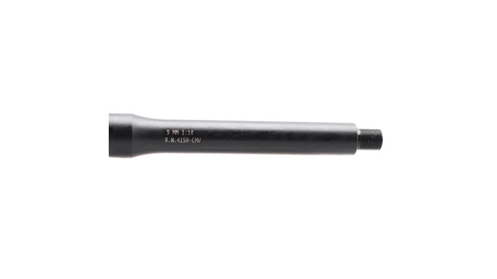 Tiger Rock Threaded Barrel, AR, 9mm 7.5in, 1-10 Twist, 1/2x36 Thread Pitch, Black Nitride Finish, Black, Small, BR9-7
