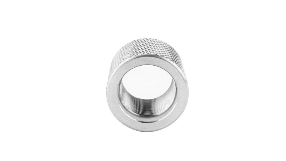 Tiger Rock Threaded Barrel Protector, AR, 9mm, 1/2x36 Thread Pitch, Silver, Small, M9MM-S