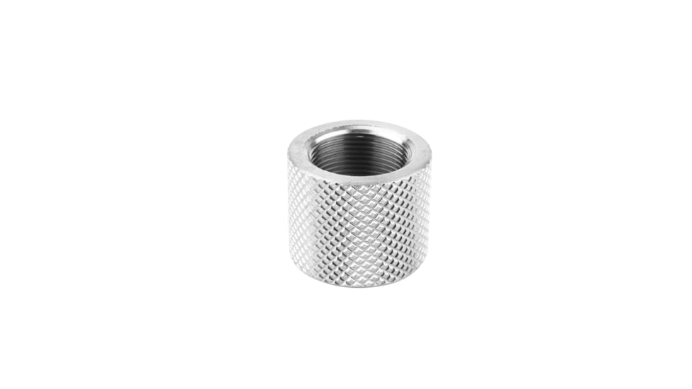 Tiger Rock Threaded Barrel Protector, AR, 9mm, 1/2x36 Thread Pitch, Silver, Small, M9MM-S