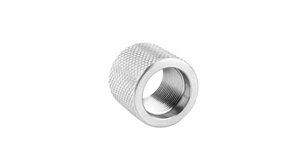 Tiger Rock Threaded Barrel Protector, AR, 9mm, 1/2x36 Thread Pitch, Silver, Small, M9MM-S