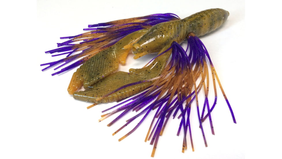 Tightlines UV Hy-Brid Craw - Rattling, Craw With Craw Purple, 4in, CR-WHYR-CP