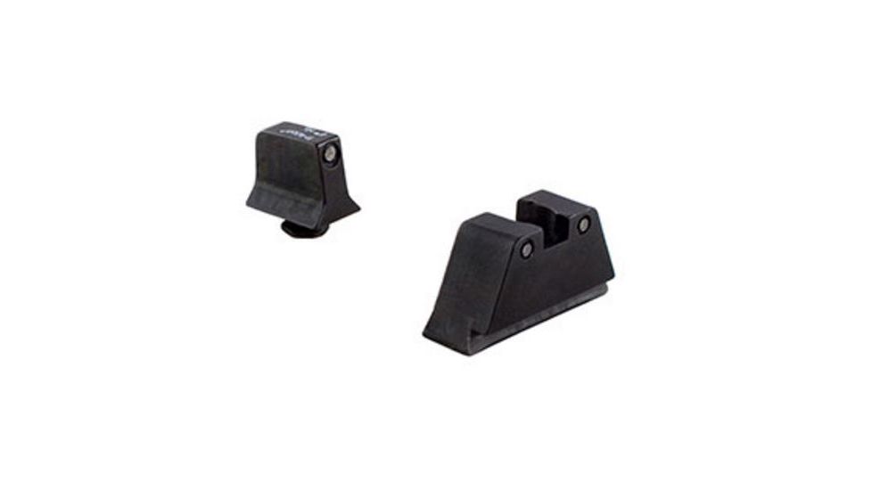 Trijicon For Glock Suppressor Night Sight Set - Black Outline - Green Lamps for Calibers 9mm,.40,.43,.45 G.A.P.,.357 GL201-C-600661