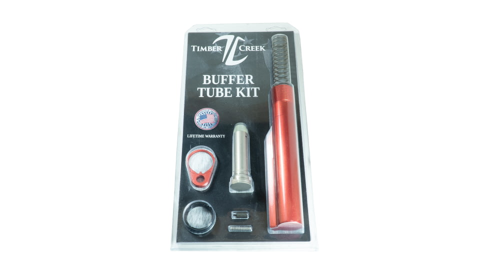 Timber Creek AR Buffer Tube Kit, Red, AR BTK R