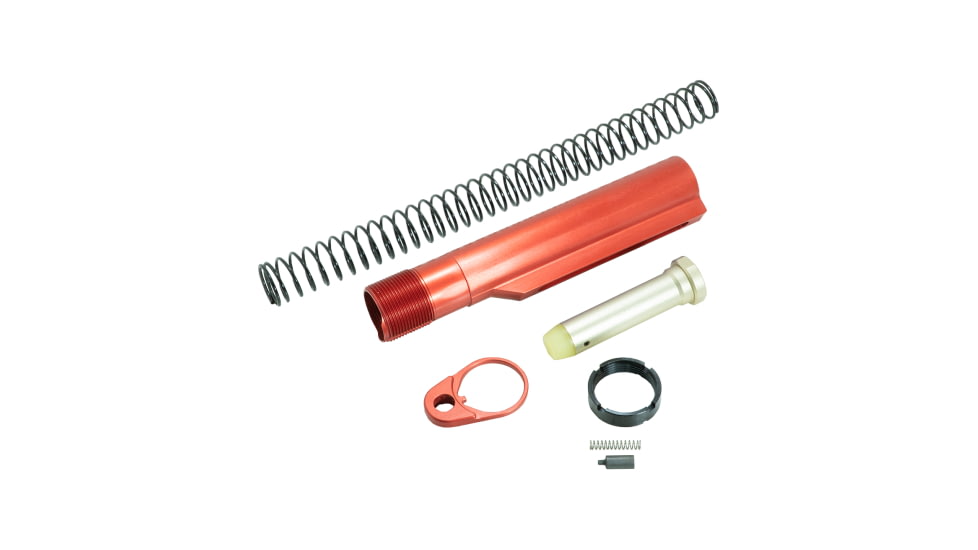 Timber Creek AR Buffer Tube Kit, Red, AR BTK R