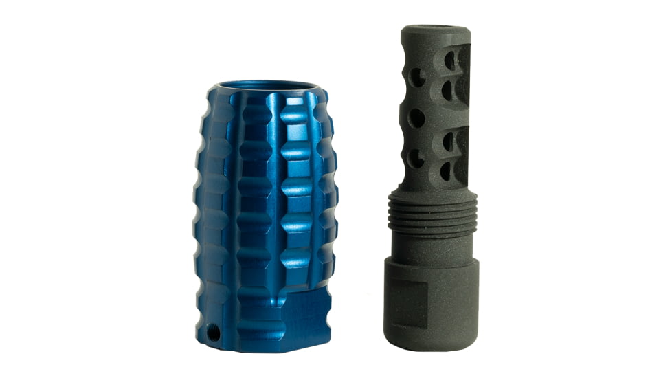 Timber Creek Muzzle Brake Combo .223/5.56, 1/2-28 Thread Pitch, Blue, 223 MBC B