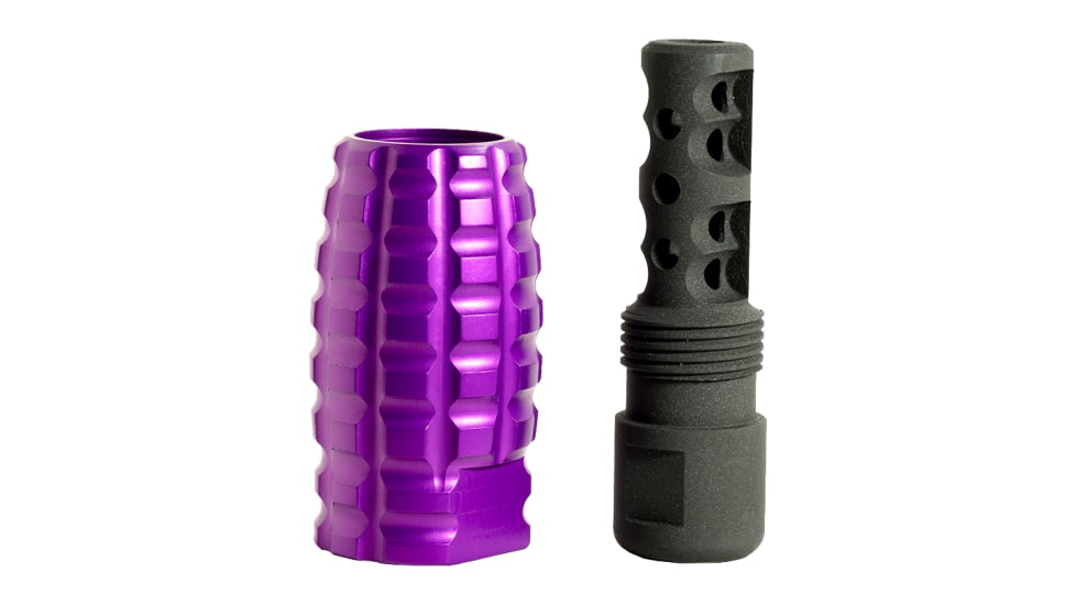 Timber Creek Muzzle Brake Combo .223/5.56, 1/2-28 Thread Pitch, Purple, 223 MBC PPA