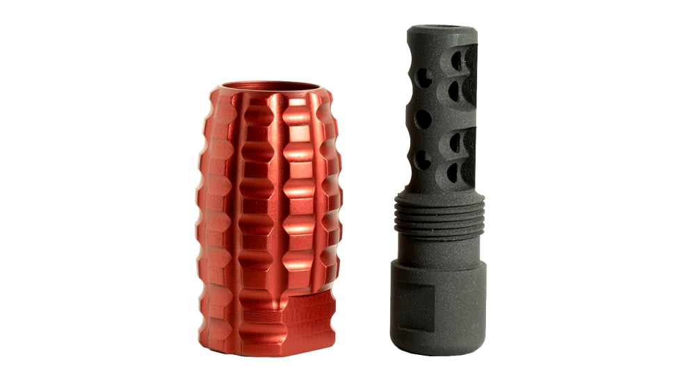 Timber Creek Muzzle Brake Combo .223/5.56, 1/2-28 Thread Pitch, Red, 223 MBC R