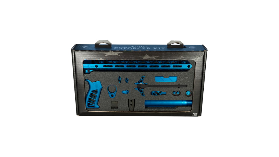 Timber Creek TCO Enforcer Complete Build Kit for AR-15, M-LOK, Ambidextrous, Blue, Enforcer Kits B