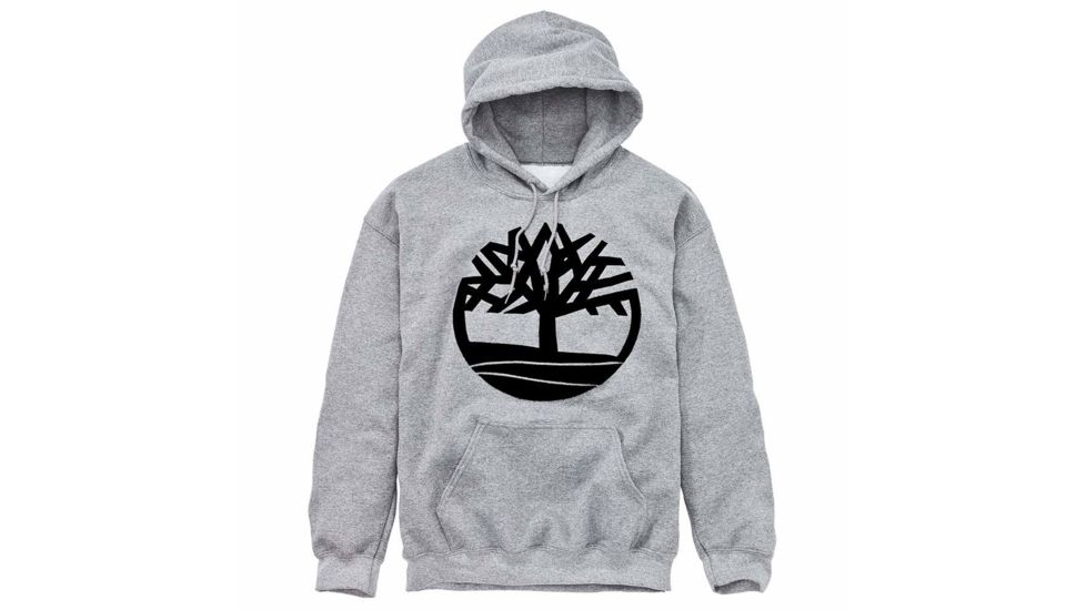 Timberland Seasonal Logo Hoodie Sweat - Mens, Medium Grey Heather Tree, 2XL, TB0A1N9BK65-MDM GRHTR-XXL