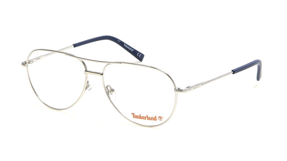 Timberland TB1630 Eyeglass Frames - Shiny Light Nickeltin Frame, Shiny Light Nickeltin Lenses, 59 mm Lens Diameter TB163059010