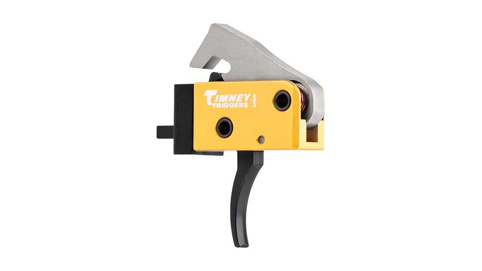 Timney Triggers AR PCC Curved Shoe Trigger, SINGLE STAGE 2.5 to 3 LB, Pistol Caliber Carbine Fits all calibers in PCC, .40, .45, 9mm, Gold, Actual, 681
