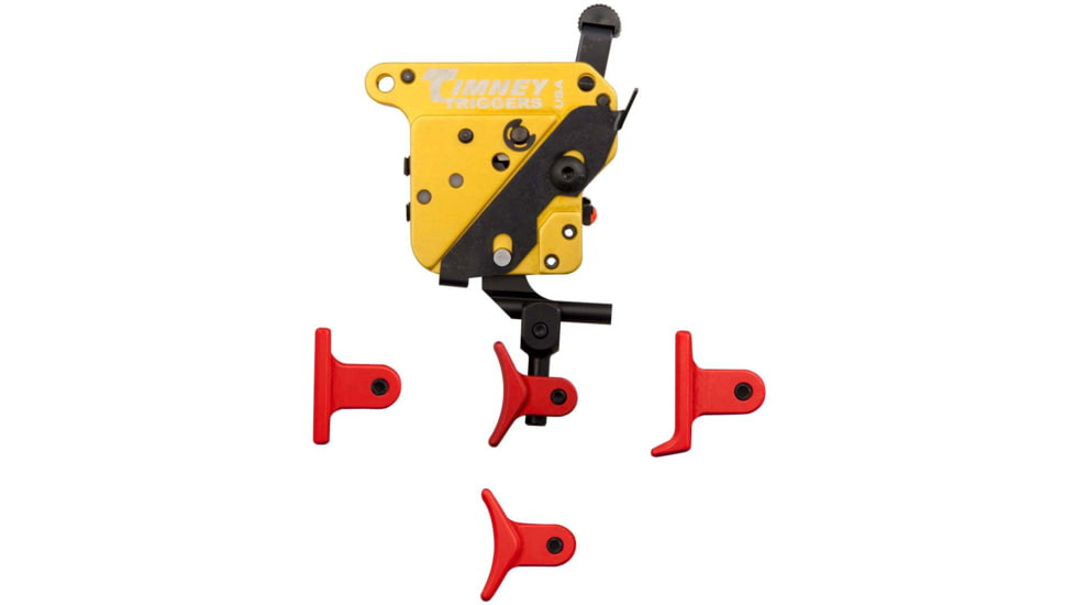 Timney Triggers Calvin Elite Remington 700 Trigger, 8 oz Draw Weight, Black/Gold Finish, Right, 520CEA