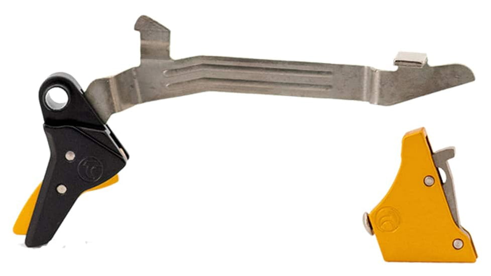 Timney Triggers Glock Alpha Competition Trigger, Straight, 3lb Pull, Gen 3-4, Gold, Alpha Glock 3-4 - Large-Gold