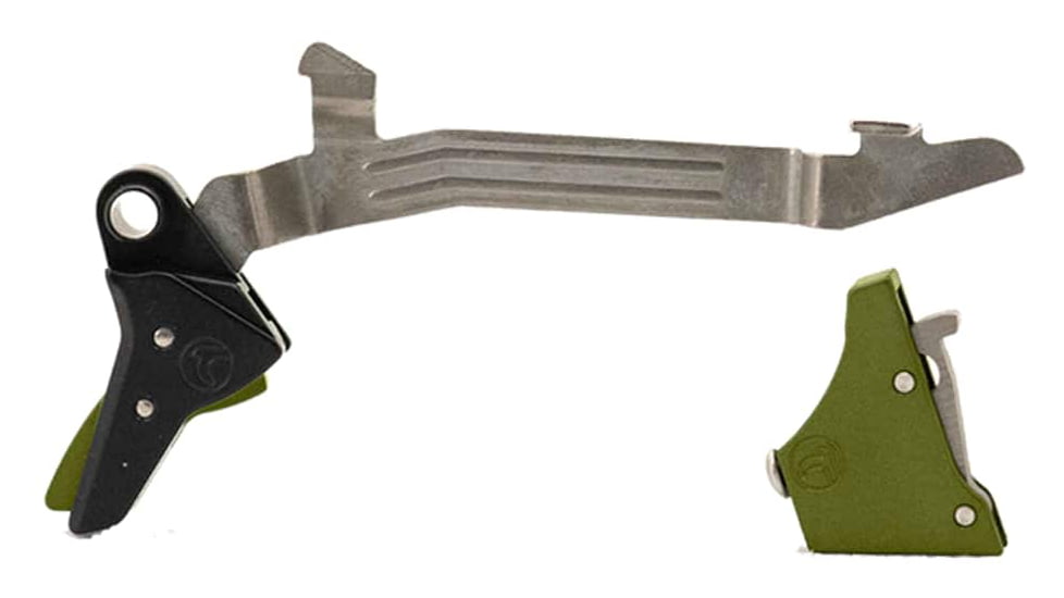 Timney Triggers Glock Alpha Competition Trigger, Straight, 3lb Pull, Gen 3-4, Green, Alpha Glock 3-4 - Large-Green