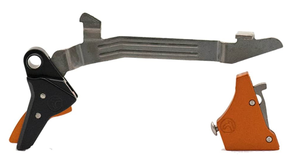 Timney Triggers Glock Alpha Competition Trigger, Straight, 3lb Pull, Gen 3-4, Orange, Alpha Glock 3-4 - Large-Orange