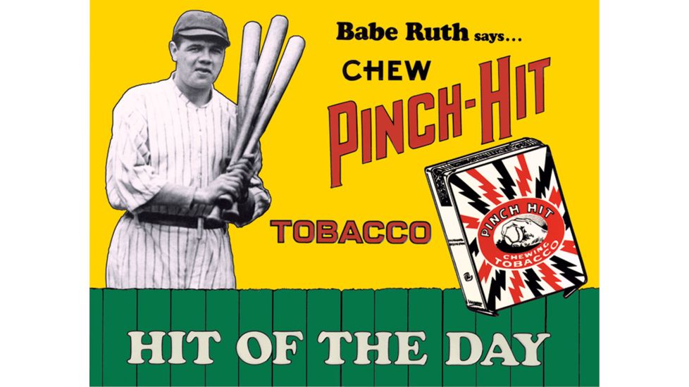 Tin Signs Babe Ruth Pinch Hit Tin Sign TSN0059