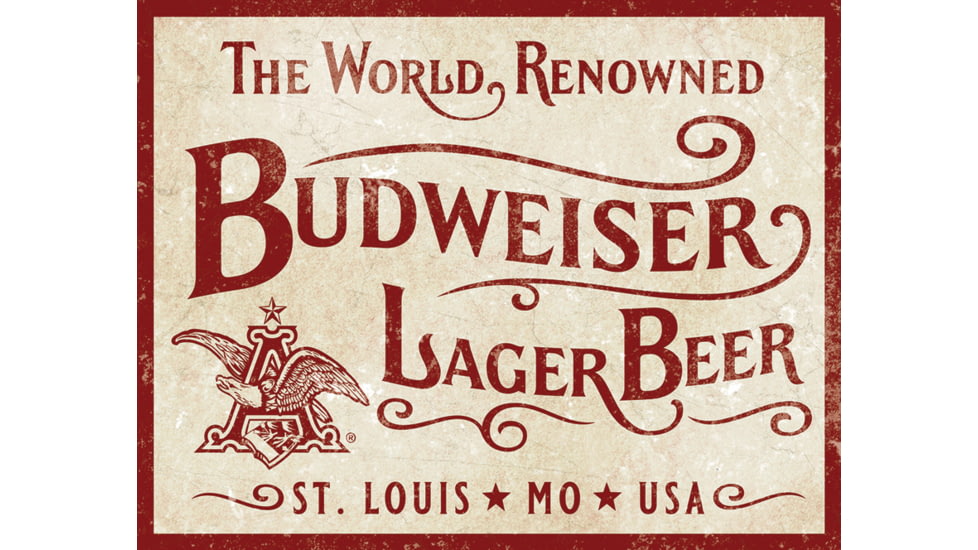 Tin Signs Budweiser World Renown