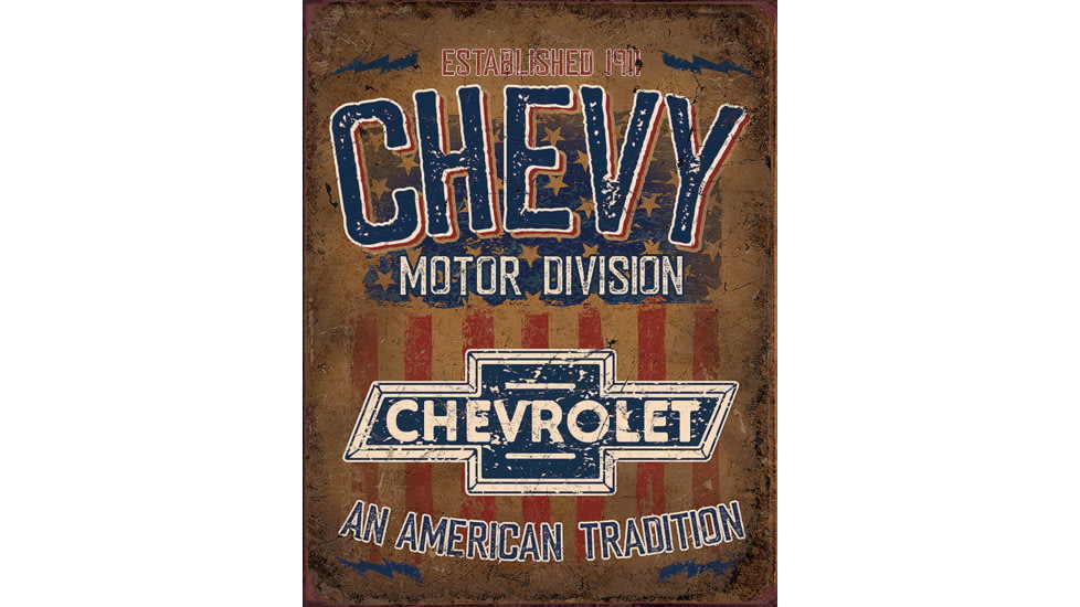 Tin Signs Chevy American Tradition, 12.5 x 16, 2204