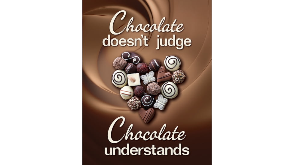 Tin Signs Chocolate Undersds Sign, 12.5in X 16in, 2269
