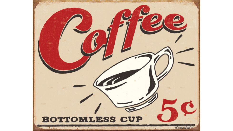 Tin Signs Coffee 5 Cents Tin Sign, TSN1178