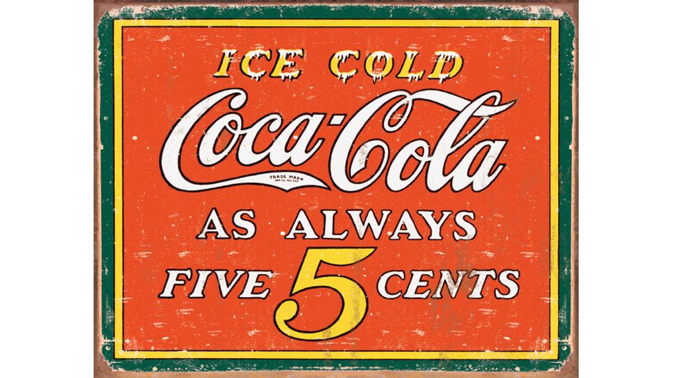 Tin Signs Coke Always Five Cent Tin Sign TSN1471