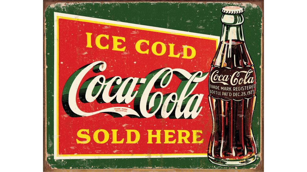 Tin Signs Coke Ice Cold Green Tin Sign TSN1393